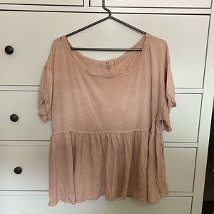 We the People Pink Babydoll Shirt